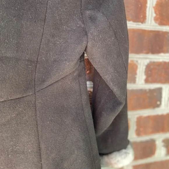 Girl’s Rothschild Black “Skater” Dress Coat with Faux Fur Trim, Size 8 - Picture 10 of 12